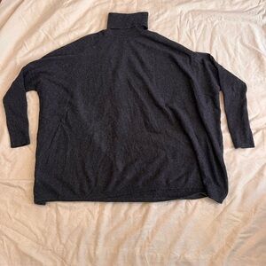 Charcoal gray turtleneck sweater